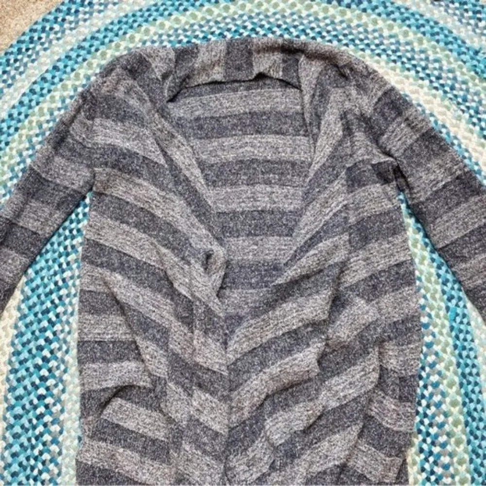 Barefoot Dreams Stripe‎ Waterfall Sweater Cardigan